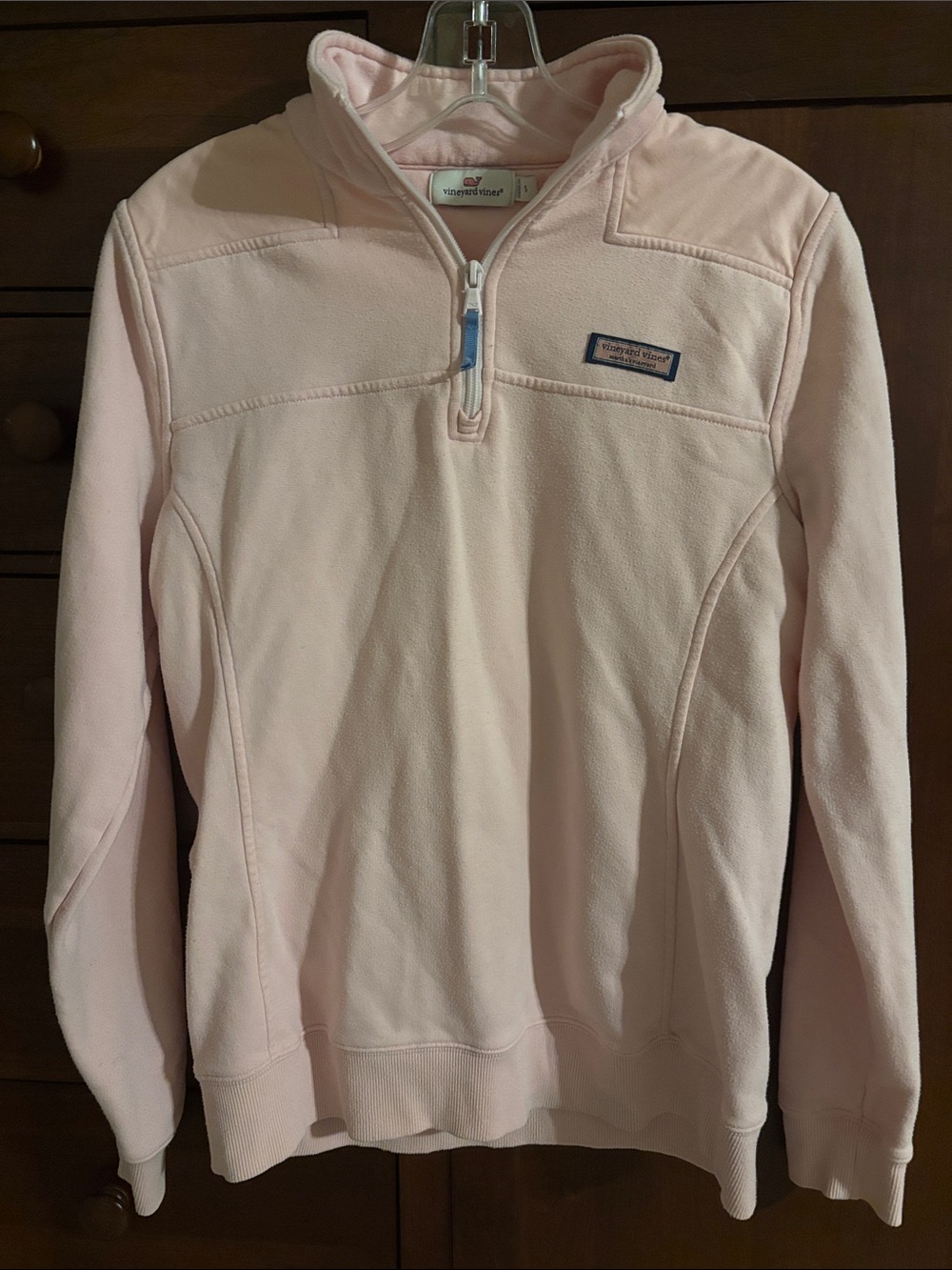 Vineyard Vines women’s Light Pink Quarter-Zip Pullover